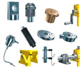 Vista de varios accesorios para Elevadores de husillo Inkoma-albert