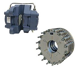 Vista de un freno hidráulico directo y uno de seguridad