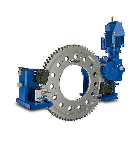 Vista frontal de freno para ventilador axial sin carga