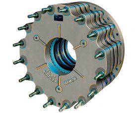 Vista de un embrague neumático de disco FU-Eaton-Airflex WCB-WCS