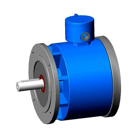 Vista de un freno eléctrico antiexplosivo
