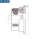 Vista de sección del freno Negativo FPL-N/C-BF